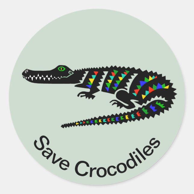 Adesivo Save CROCODILES Conservation- Willife - USA - (Frente)