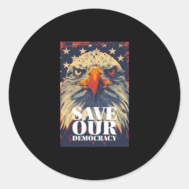 Adesivo Save Democracy Sticker (Frente)