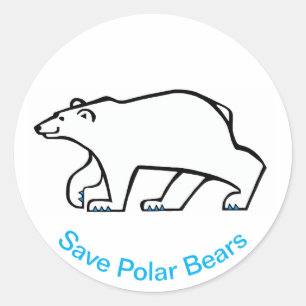 Adesivo Save Polar BEARS - Animal Ativist - Wildlife -