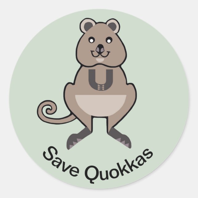 Adesivo Save QUOKAS - Animais ameaçados - Marsupiais - (Frente)