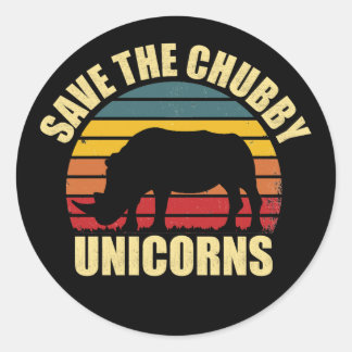Adesivo Save the Chubby Unicorns rhino lovers