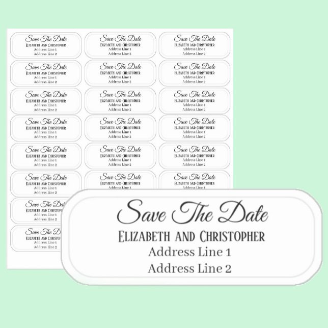 Adesivo Save The Date Return Address Transparent  (Criador carregado)