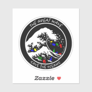 Adesivo "Save the Oceans" (Preto) do Laptop