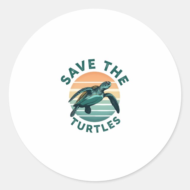 Adesivo Save The Turtles Animal Turtle Pet Lover (1) (Frente)