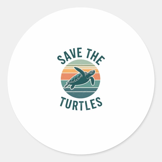 Adesivo Save The Turtles Animal Turtle Pet Lover (2) (Frente)