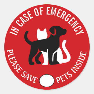 Adesivo SAVE YOUR PET IN CASE OF EMERGENCY! Sticker