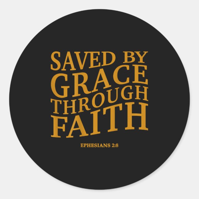 Adesivo Saved By Grace Christian Jesus God Son Brother Sis (Frente)