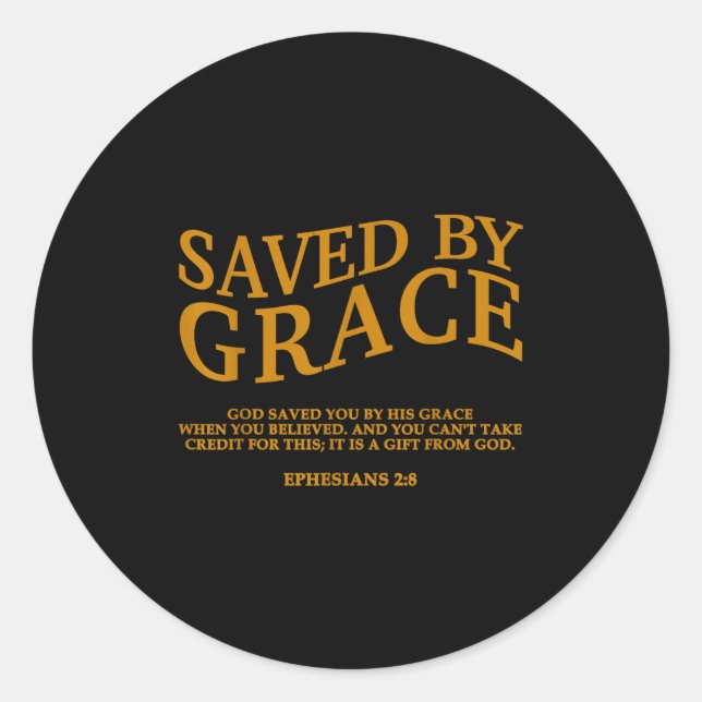 Adesivo Saved By Grace Through Faith Christian Jesus God S (Frente)