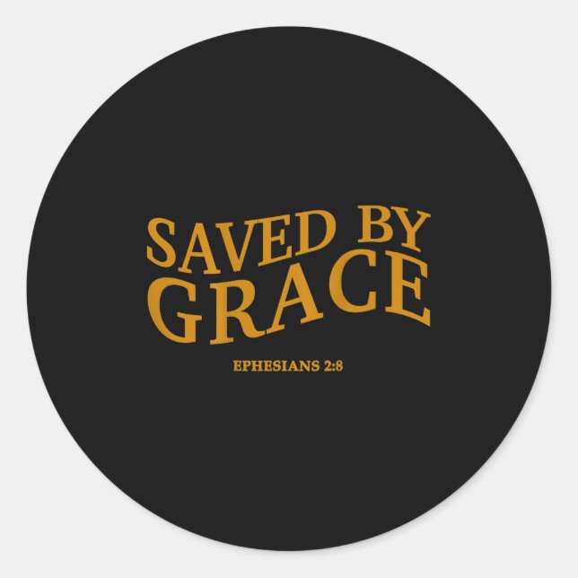 Adesivo Saved By Grace Through Faith Christian Jesus God S (Frente)