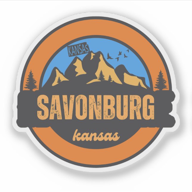 Adesivo Savonburg, Kansas (Frente)
