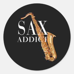 Adesivo Saxaphone ama viciados em jazz Camiseta