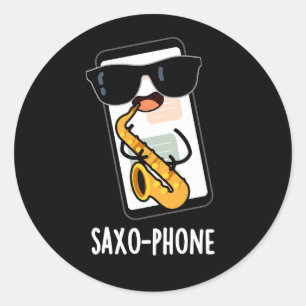 Adesivo Saxo-Phone Piadas de Celular Engraçadas com Fundo