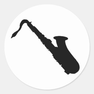 Adesivo Saxofone Silhouette