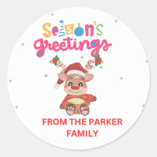 Adesivo sazonal da família Parker personalizada