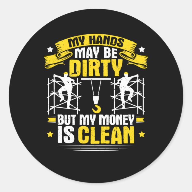 Adesivo Scafoffline Minhas Mãos Pode Estar Suja Scaffol (Frente)