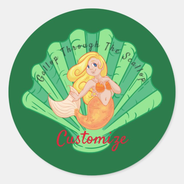 Adesivo Scallop Shell Mermaid Thunder_Cove (Frente)