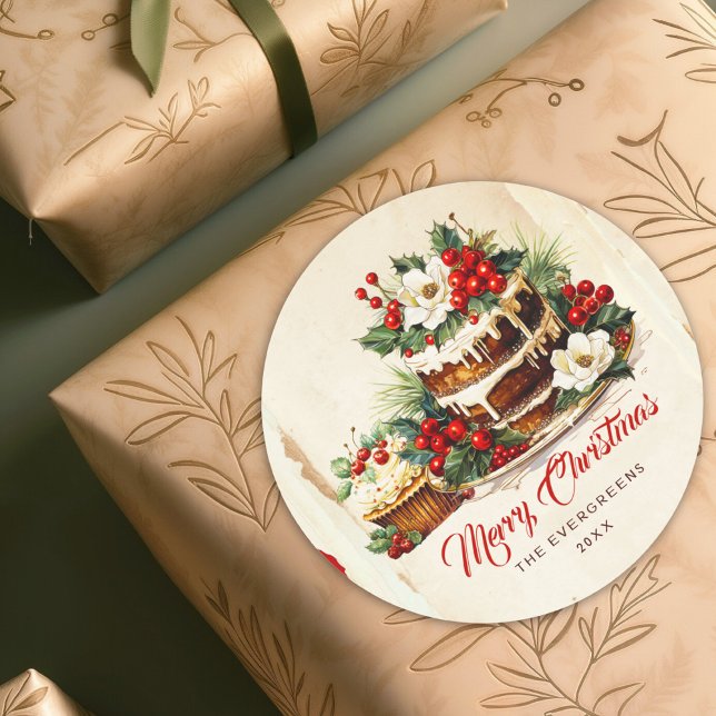 Adesivo Scandi Winter Foliage Watercolor Felry Christmas (Criador carregado)