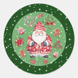 Adesivo Scandinávia Santa Claus Green
