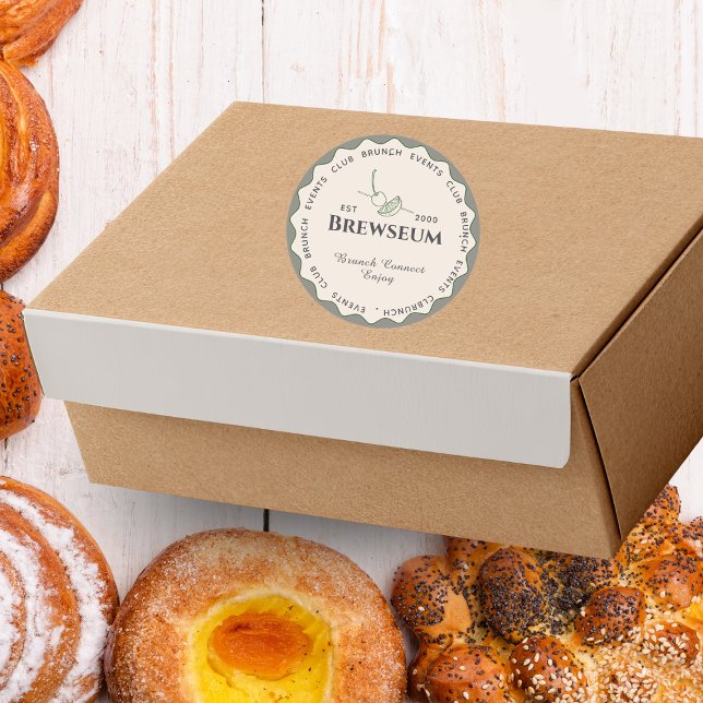 Adesivo Scandinavian Style Minimal Café Resto Logo Sticker (Criador carregado)