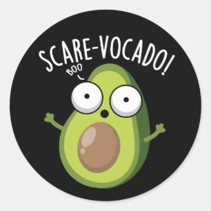 Adesivo Scare-vocaco Funny Avocado Pun Dark BG