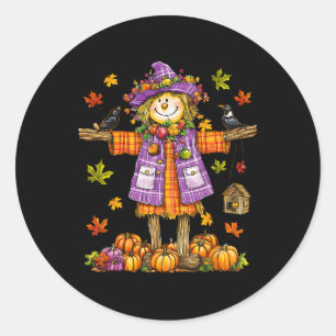 Adesivo Scarecrow Autumn Fall Season Pumpkin Ação de Graça