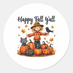Adesivo Scarecrow Happy Fall Y Todos Dia de Ação de Graças