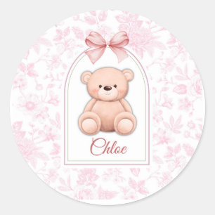 Adesivo Scarlett Design de Enfermeiro de Urso Rosa Perso