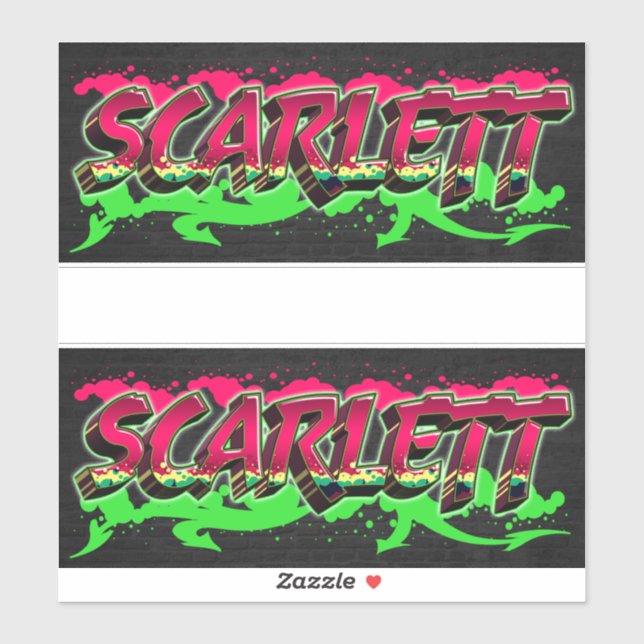 Adesivo Scarlett Vorname Name Graffiti Aufkleber Sticker (Folha)