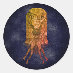Adesivo Scary Goblin Tombstone Halloween