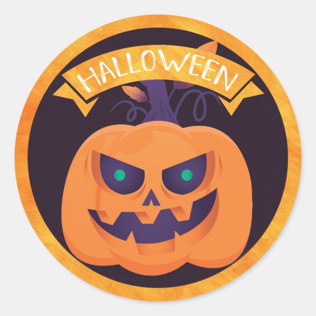 Adesivo Scary Jack O'Lantern Halloween (Frente)