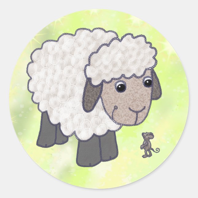 Adesivo Schaf mit Maus (Frente)