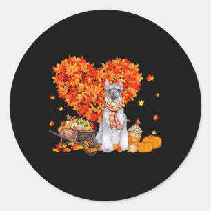 Adesivo Schnauzer Autumn Fall Deixa Pumpkin Dog Amor