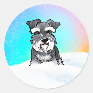 Adesivo Schnauzer de Inverno
