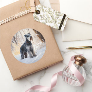 Adesivo Schnauzer Deixar nevar o Natal