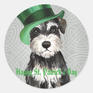 Adesivo Schnauzer diminuto do dia de St Patrick