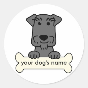 Adesivo Schnauzer diminuto personalizado