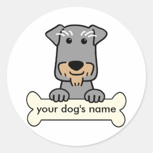 Adesivo Schnauzer diminuto personalizado