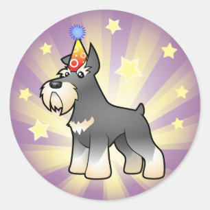 Adesivo Schnauzer do aniversário