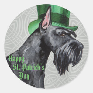 Adesivo Schnauzer gigante do dia de St Patrick