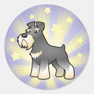 Adesivo Schnauzer gigante/padrão/diminuto de pouca estrel