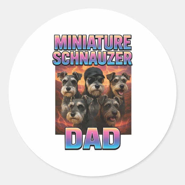 Adesivo Schnauzer Miniatura (Frente)