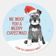 Schnauzer Personalizado com Chapéu de Papai Noel N