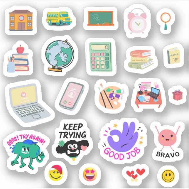 Adesivo School Goodnotes stickers | Cute education planner (Frente)