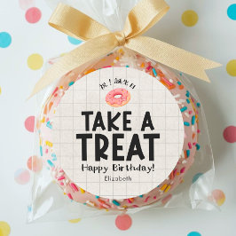 Adesivo School Kids Birthday Treat Donut Kraft