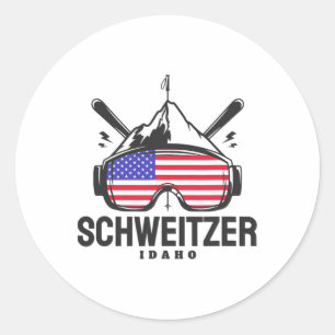 Adesivo Schweitzer Idaho Usa Esqui Retroativo