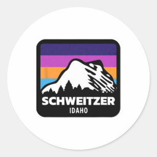 Adesivo Schweitzer Mountain Idaho Skiing Snowboard Fami