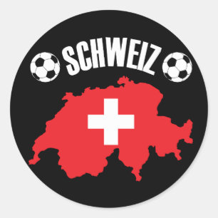 Adesivo Schweiz Suiça Map Soccer