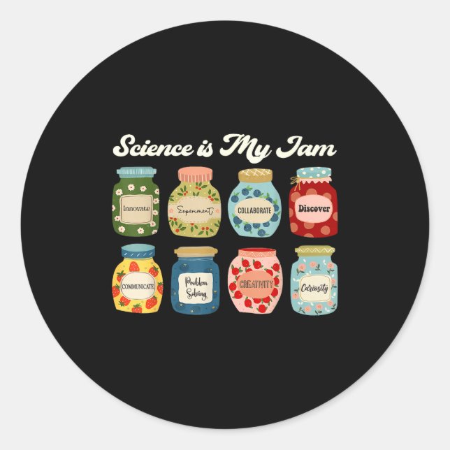 Adesivo Science Is My Jam Teacher Shirt Stem Student Educa (Frente)