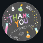 Adesivo Science Sticker Obrigado Birthday Favor tag Girl<br><div class="desc">Europeia: Meu perfeito Sticker,  Cupcake Topper e Envelope Seal! Tema científico.</div>