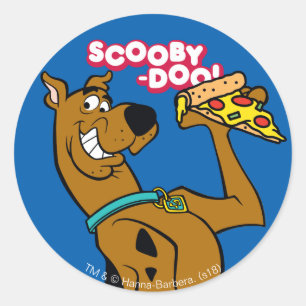 Adesivo Scooby Doo Com Pizza Slice